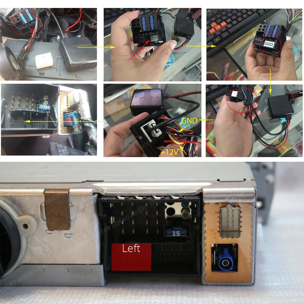 AtoCoto автомобиль Bluetooth Aux приемник адаптер 12 контактный кабель для BMW E60 E61 E63 E64 X3 Z4