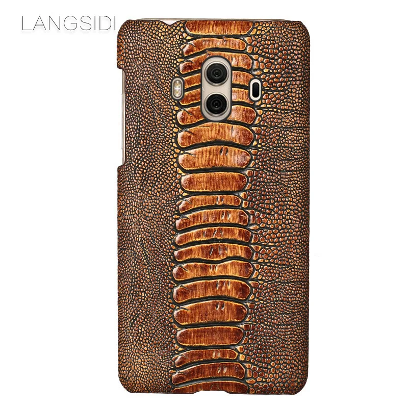 

wangcangli brand phone case ostrich foot grain half-wrapped phone case For Huawei Mate 10 phone case handmade custom processing