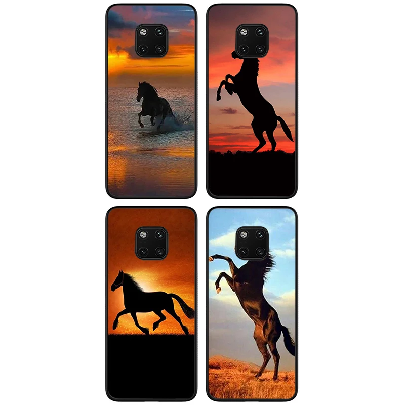 Мягкий чехол для телефона Running horse Huawei Y5 6 7 Prime Y9 Mate 10 20 30 Pro Lite Nova 3 3i | Мобильные