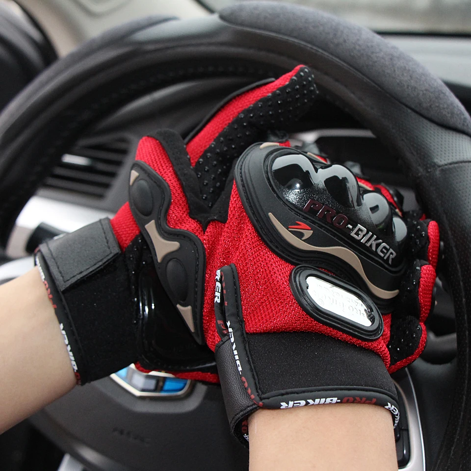 

MCS-01C Racing Protective Gears Full Finger knight Riding Motorbike Motorcycle Gloves 3D Hard Shell Breathable Mesh Fabric Glove