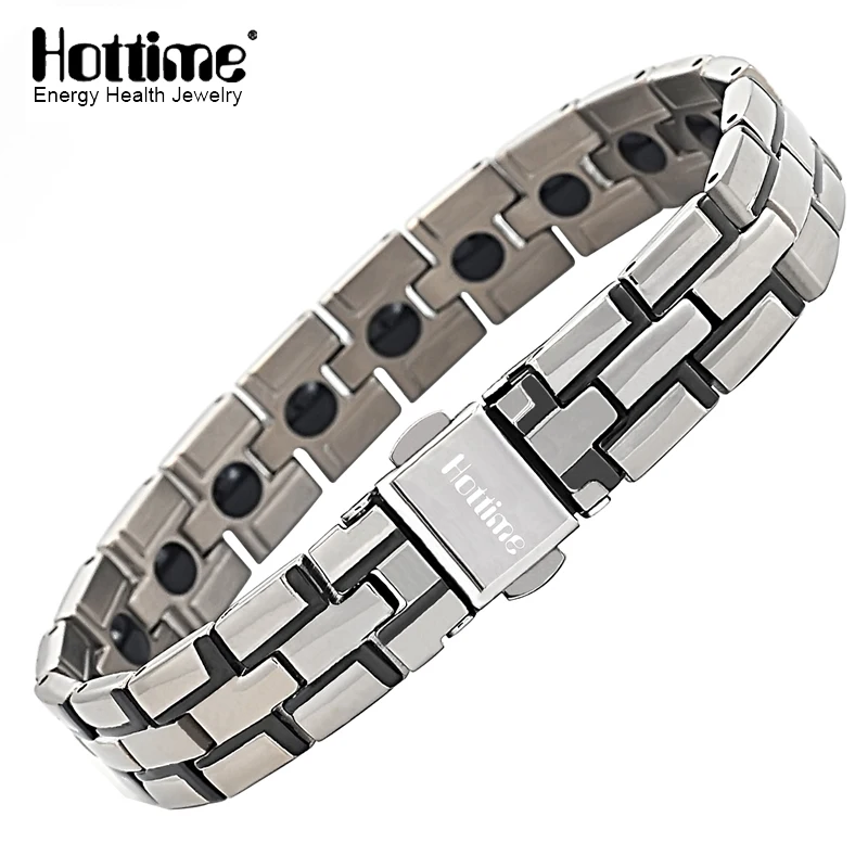 Hottime Новая мода Для мужчин Jewelry Мощность Магнитная Титан браслет Исцеление мужской браслет через Aliexpress Стандартный