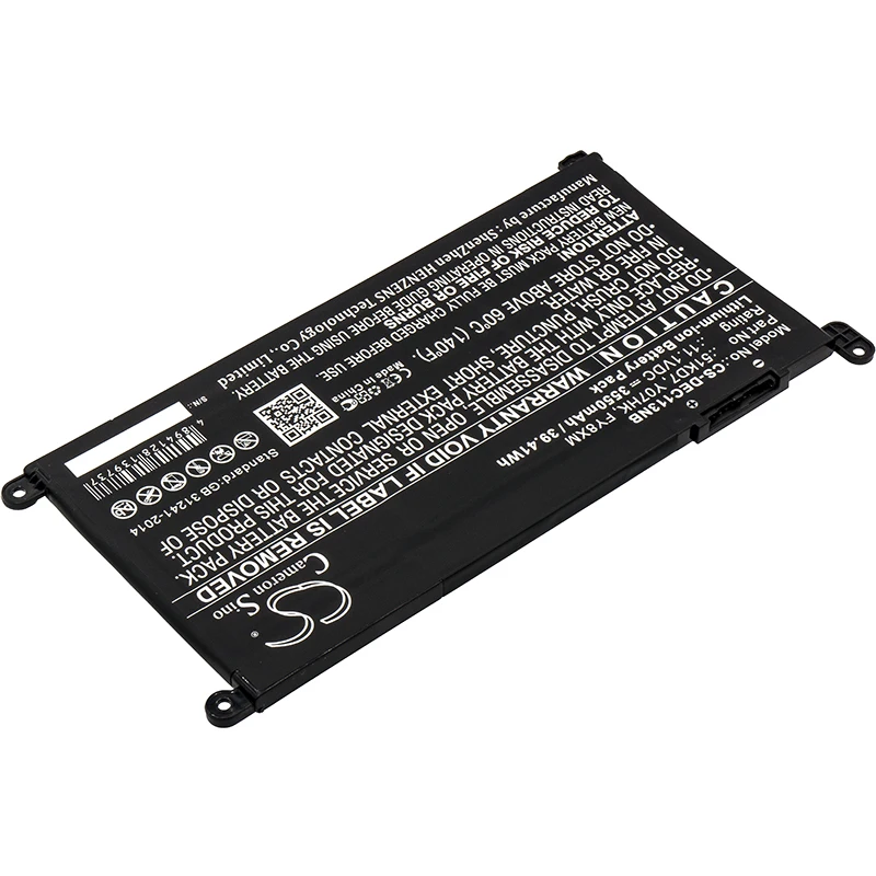 Аккумулятор Cameron sino для ноутбука DELL 51KD7 FY8XM Y07HK литий ионный аккумулятор 3550 мАч/39