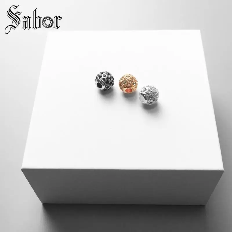 Женские бусины сделай сам амулет с дробленым ПАВЕ ювелирные изделия серебряного