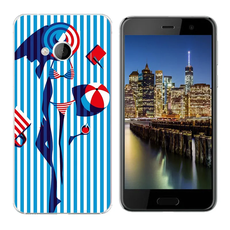 Phone Cases for HTC U Play Case Triangle Printing Back Cover Fundas Soft Silicone TPU Ultra Thin Covers Alpine |