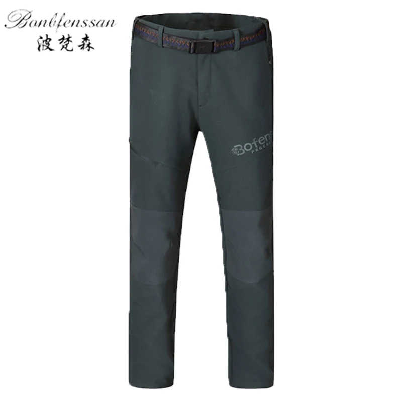 Мужские зимние теплые осенне-зимние походные брюки Softshell водонепроницаемые