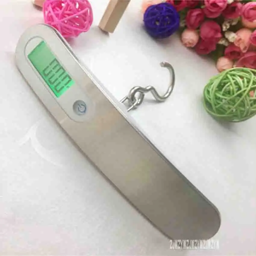 ZJMZYM New YW-S013 High-precision Electronic Portable Luggage Scales Stainless Steel Panel 50kg/10g Digital Hanging Pocket Scale |