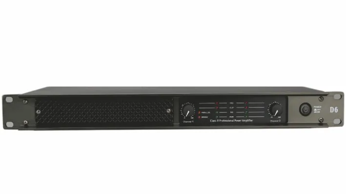 D6 2 канальный цифровой Мощность Фул усилитель аудио усилитель с класса TD Bridgeable Мощность для PA громкоговорящей связи объявить(черный