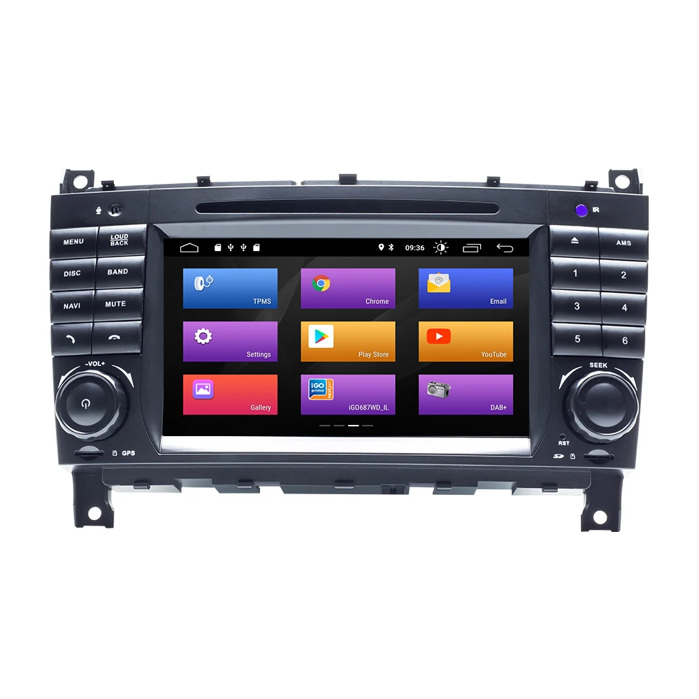 Автомагнитола 2 Din с GPS Android 9 0 автомобильный DVD плеер для Mercedes BenzC Class S CLC W203 CLK W209 2004