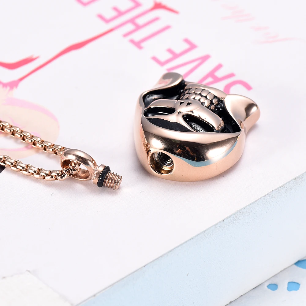 

IJD8308 Stainless Steel Skull Cremation Pendant For Men/Women Memorial Urn Ashes Holder Keepsake Jewelry&Necklace