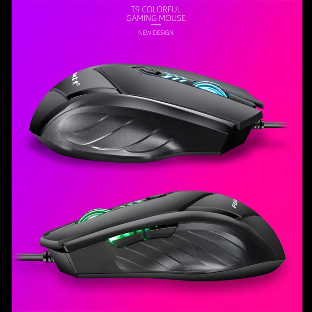 Professional Macro Game Mouse Pro LED Wired Gaming Mouse for Pc Computer Laptop Mice Adjustable 2400 DPI Silent Mause Gamer#G20