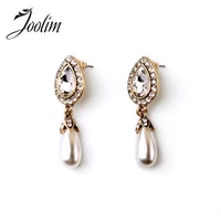 joolim jewelry wholesalesimple simulated pearl glass mixed earring elegant earring summer wedding earring fashion jewelry