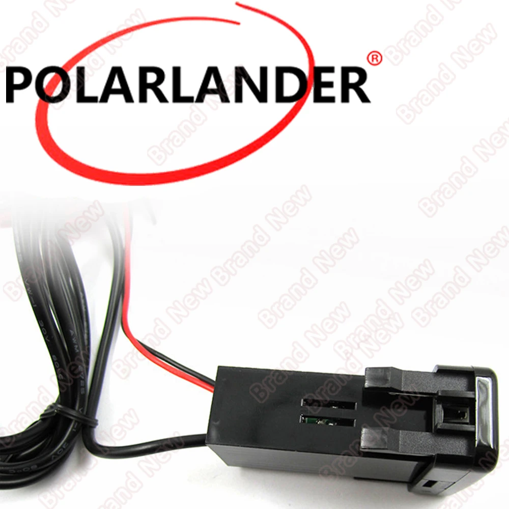 2.1A двойной USB Автомобильное зарядное устройство MP3 аудио плеер ABS для Toyota гнездо