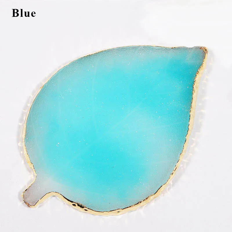 Blue 1 шт., натуральная смола, палитра цветов листьев ногтей, Ультрафиолетовый гель с блестками, жидкий порошок, перемешивающий стержень, шпатель, ложка, палочка, инструмент для маникюра - Цвет: Blue