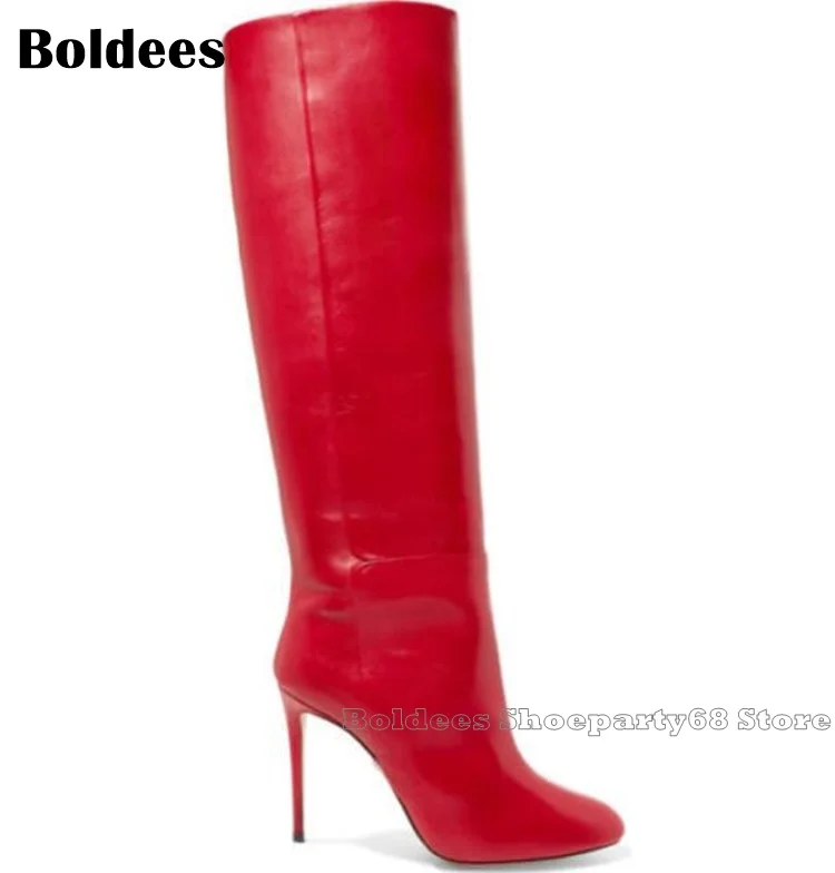 Модная обувь Botines Mujer комплект однотонной одежды красного цвета кожи показать