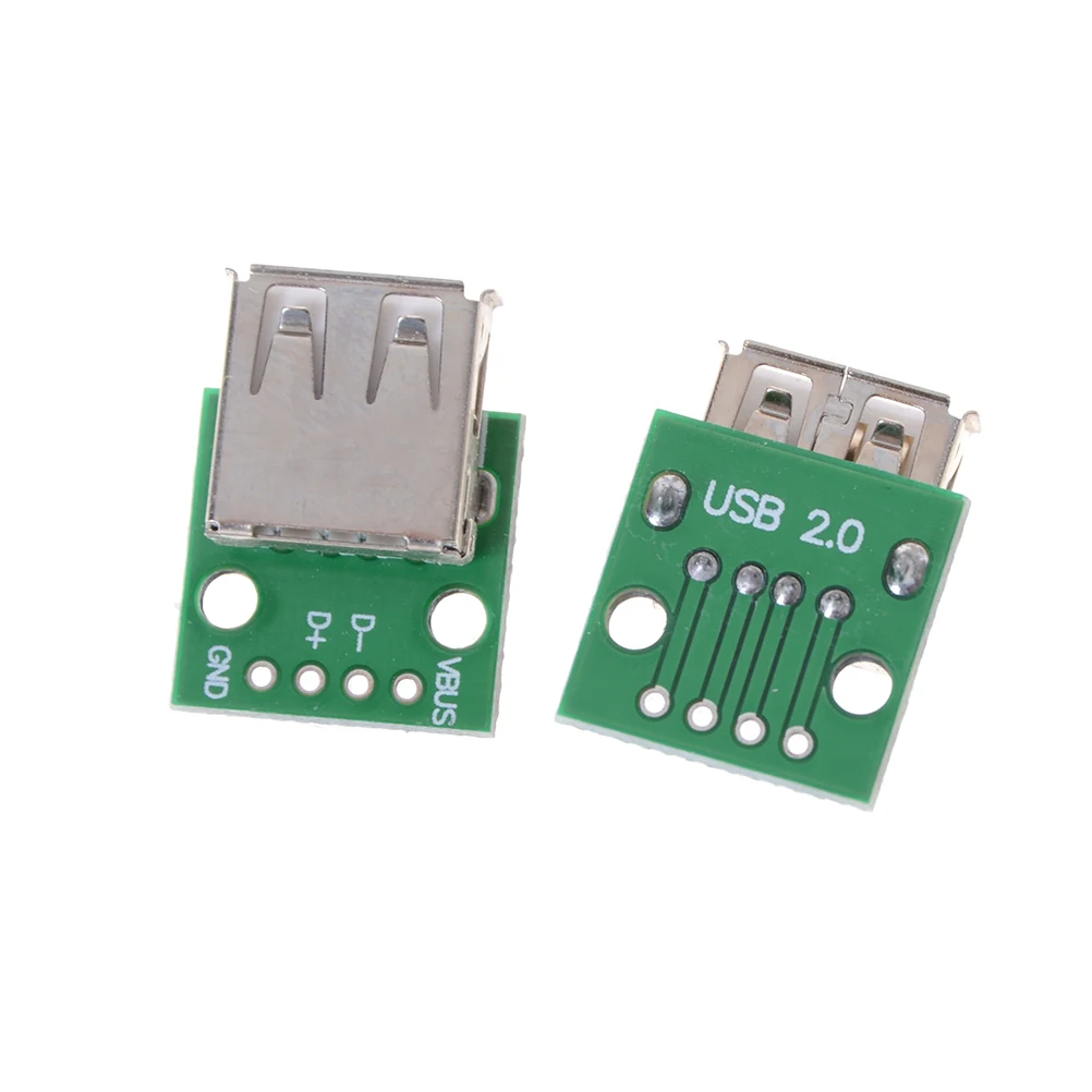 10 шт./лот тип A Разъем USB DIP 2 54 мм Печатная плата адаптер преобразователь модуль для