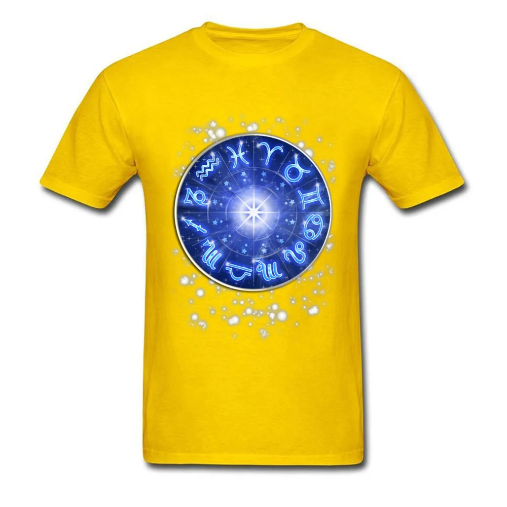 Знак зодиака Синий Galaxy Circle 100% хлопок топы рубашки для мужчин 3D печатных футболки