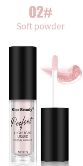 2 KISS BEAUTY Silkworms осветляющая жидкая пудра Тональная основа жидкий консилер для осветления лица Жидкая Основа макияжа для любой кожи - Цвет: 2