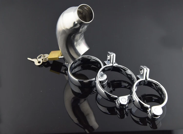 Хромированное металлическое мужское устройство целомудрия петух клетки мужской