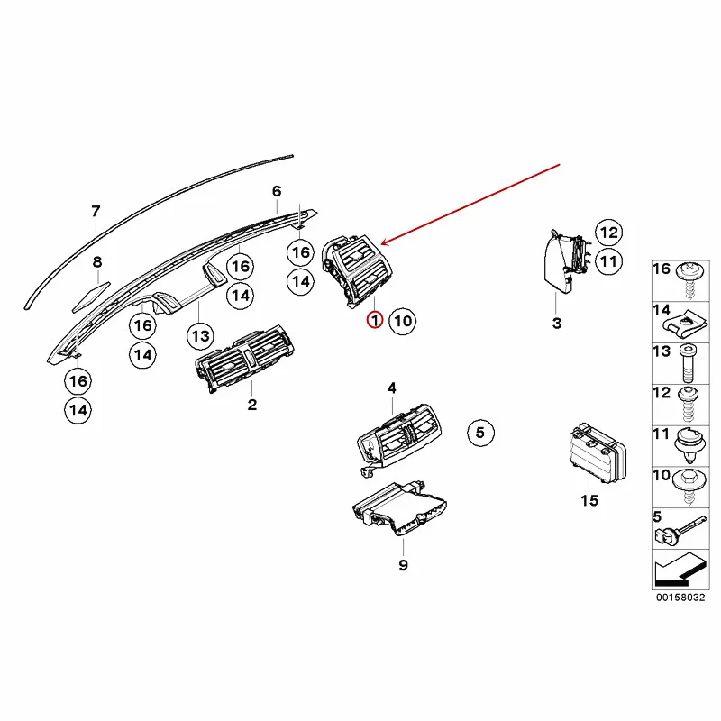 Air conditioning grille Instrument panel air outlet Suitable for X5 2008-2013 X6b mw2008-2014 Cold nozzle | Автомобили и