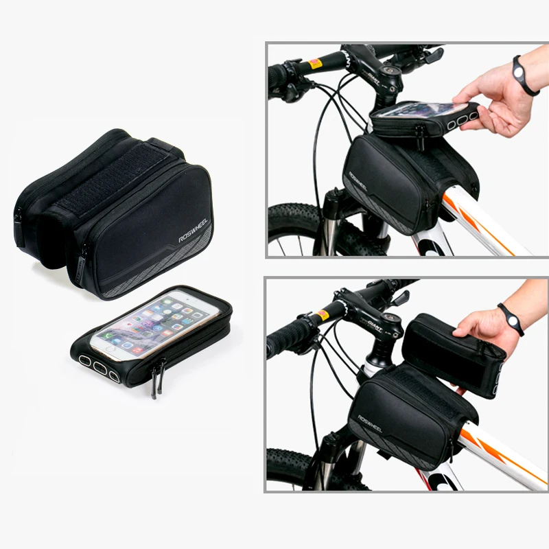 Высокое Качество Roswheel Марка MTB Велосипед Мешок 5.7 ''Сенсорный Экран Телефона