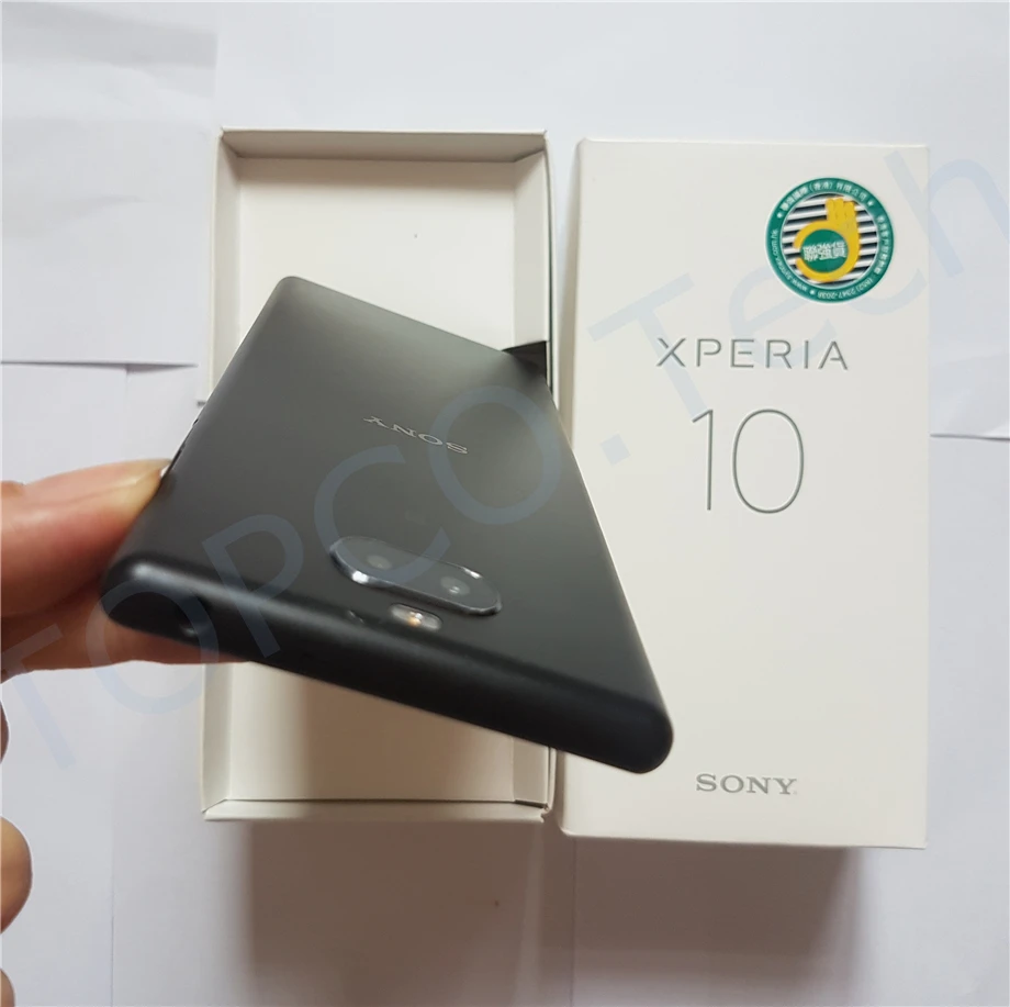 Мобильный телефон sony Xperia 10 I4193 Android, 4G LTE 6,0 дюйма, четыре ядра, 6 ГБ ОЗУ, 64 Гб ПЗУ, Xperia XA3, две sim-карты, 13 МП и 5 МП, тыловые камеры NFC