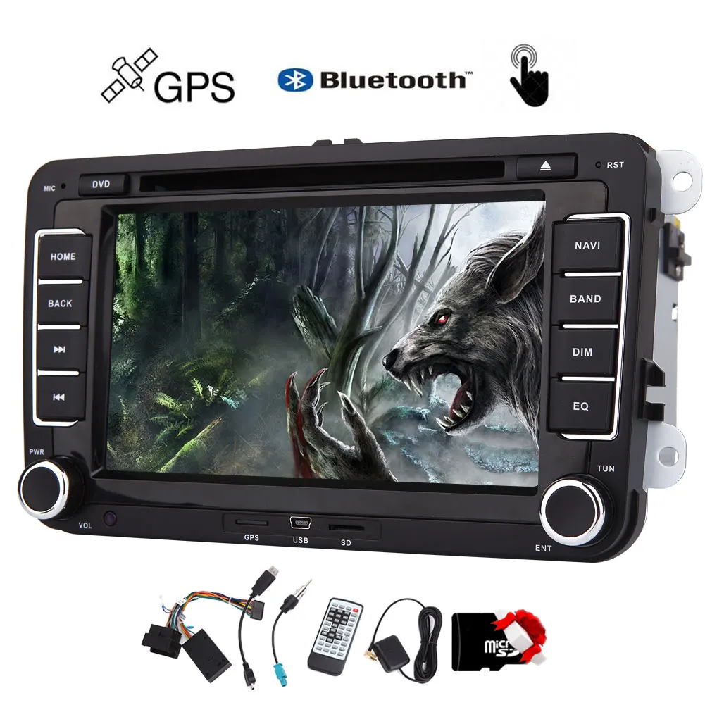 2 Din 7 Inch Car DVD Player For VW/Volkswagen/Passat/POLO/GOLF/Skoda/Seat/Leon With GPS Navigaiton IPOD FM RDS Maps Radio Stereo |