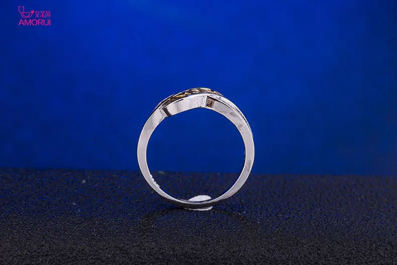 AMORUI Романтический AAA Циркон Любовь ювелирные изделия для мам кольцо Для женщин