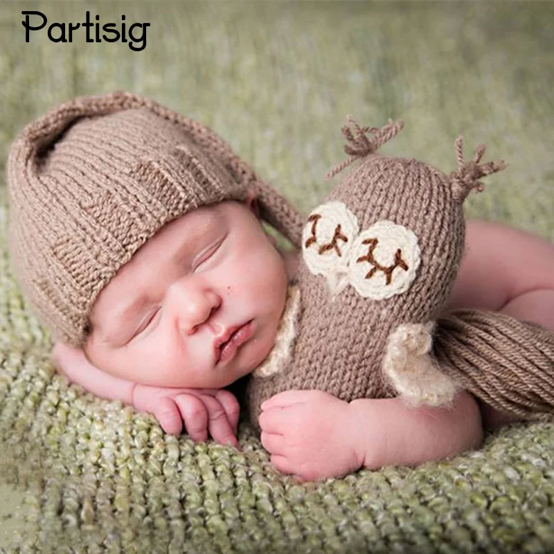 

Baby Hat Newborn Photography Props Infant Hats And Yarn Handmade Dolls Baby Photo Clothing