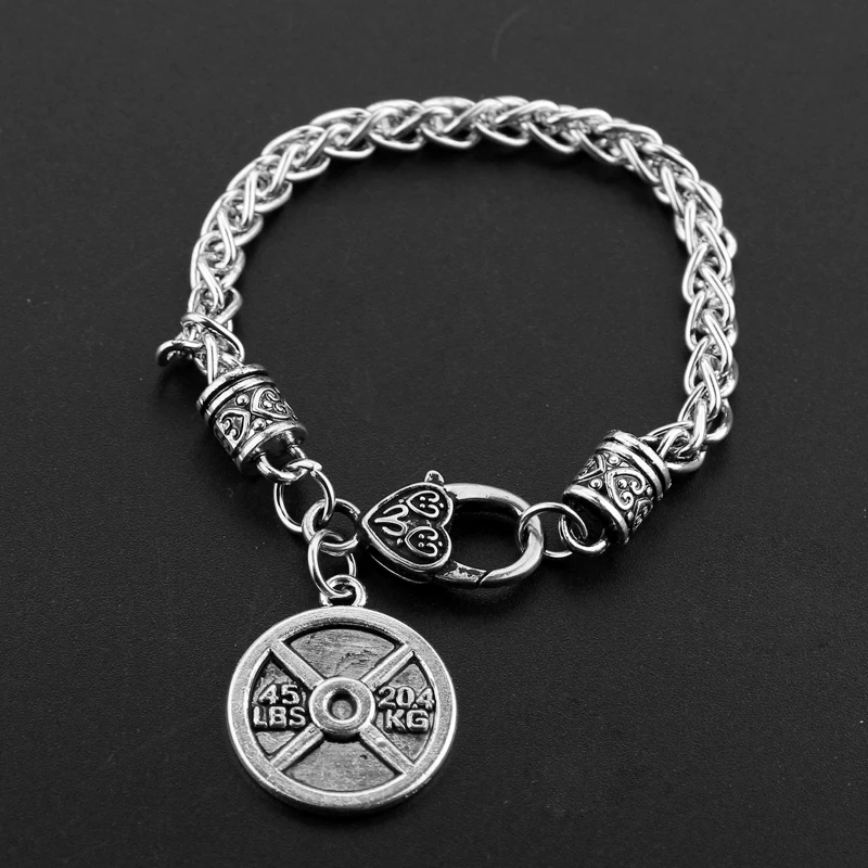 Браслеты с гантелями ювелирные изделия для фитнеса браслеты колокольчиком