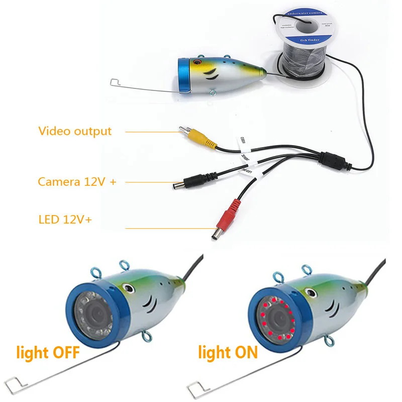 Продажа GAMWATER 7 дюймов HD 1000tvl подводная рыболовная видеокамера комплект светодиодная инфракрасная лампа для видеосъемки 50 м