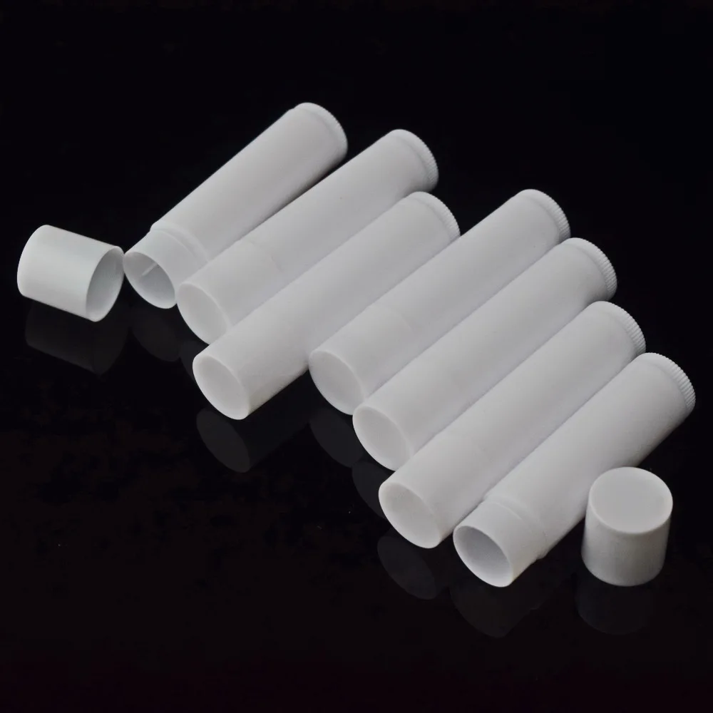 White 50 шт. 5 г DIY бальзам для губ контейнер тюбики с пластиковой крышкой для домашнего использования бальзам для губ путешествия пустые косметические контейнеры губная помада трубка - Цвет: White