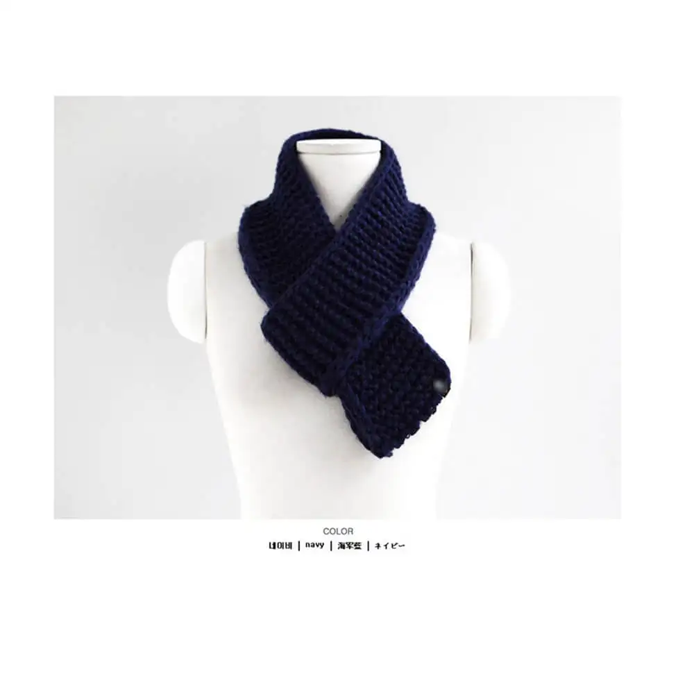 2017 Корейский шерсти вязать шарф мужчин и женщин осенью зимой сплошной цвет диких