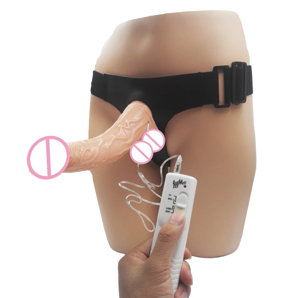 Реалистичный анальный фаллоимитатор camaTech вибратор силиконовый ремешок на