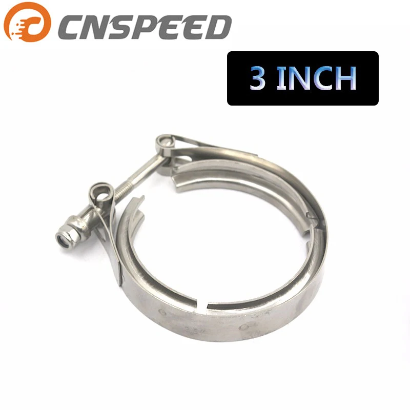 CNSPEED 3-дюймовые автозапчасти V-образный зажим для турбо выхлопные трубы выхлопная