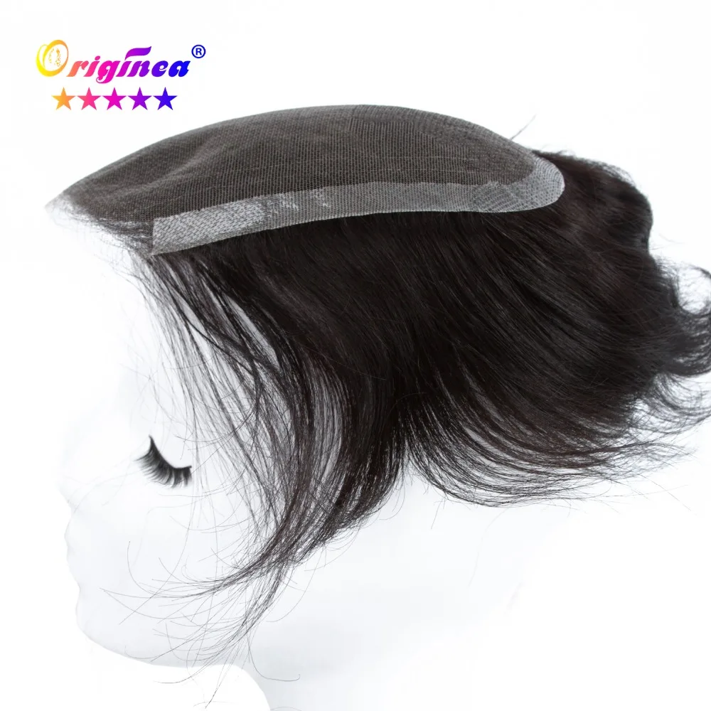 Originea Men's Toupee 6 inch Hair Pieces 100% Remy Human Replacement System for Men Net Base Size 12x19 cm/14x21 cm | Шиньоны и