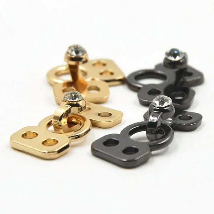 1 пара меховых пальто с металлическим алмазным воротником пряжка для воротника