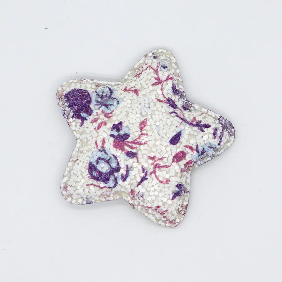 10 шт. блестящая кожаная звезда с принтом для заколок волос украшение рукоделия