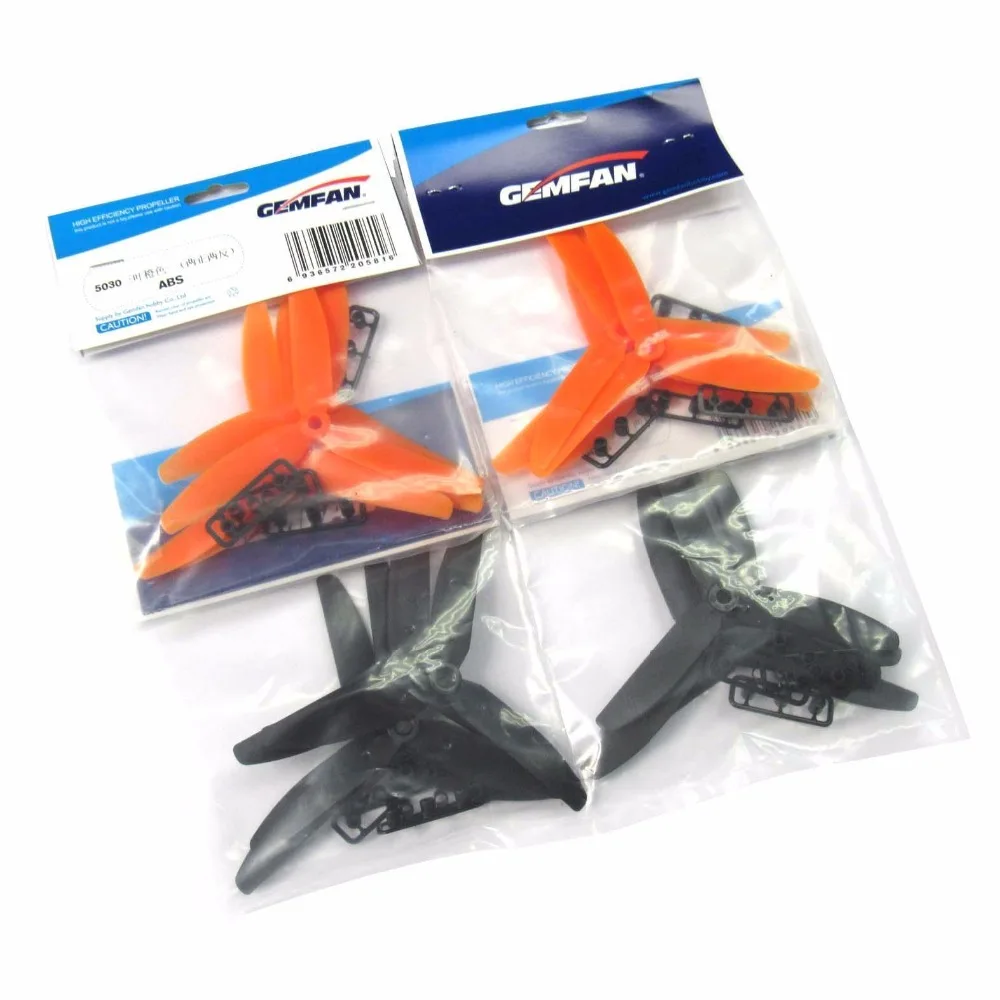 3-лопастной пропеллер Gemfan 5030 ABS 8 пар пропеллеров для мини-квадрокоптера FPV 250-300