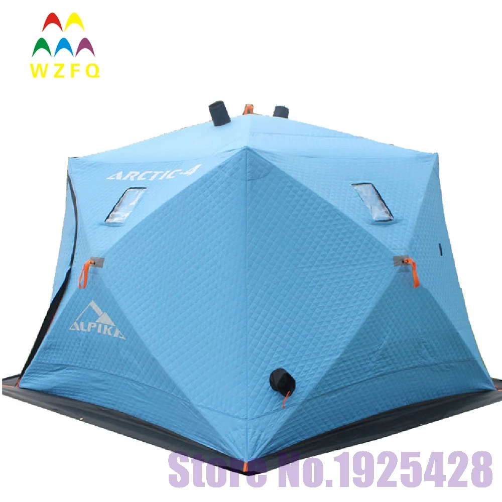 5-6 persons automatic pop up winter Ice fishing tent heat preservation 600 D oxford thicken cotton beach outdoor camping | Спорт и