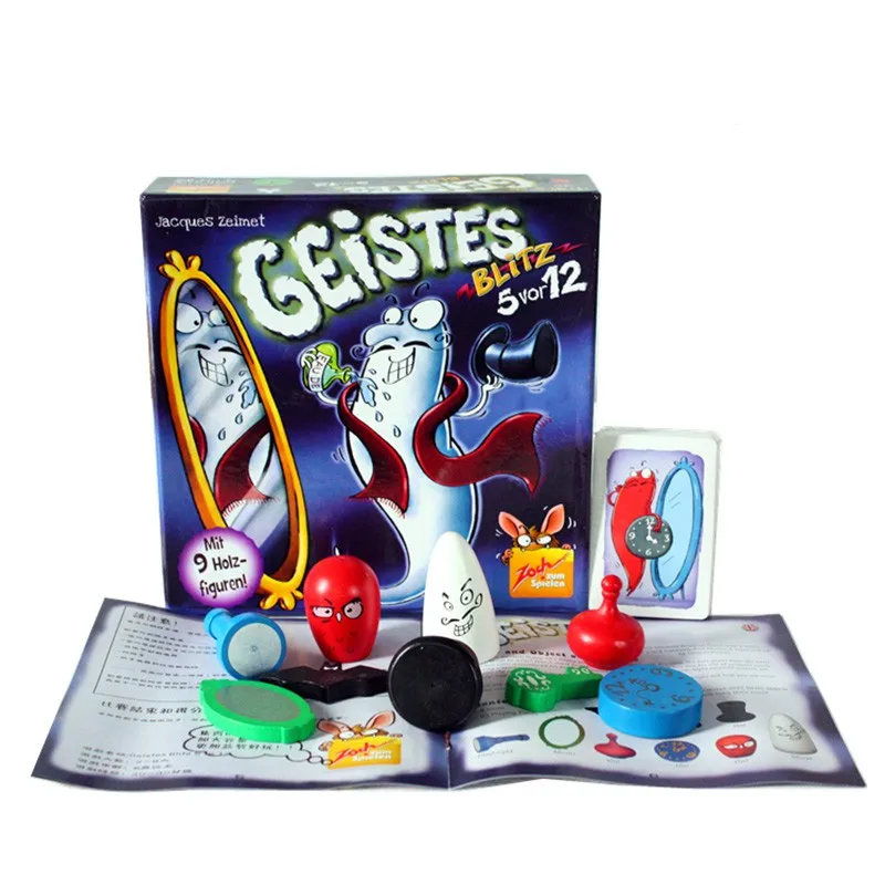 Настольные игры для семьи Geistes 5 vor 12 2 8 быстрая реакция Blitz с инструкциями на