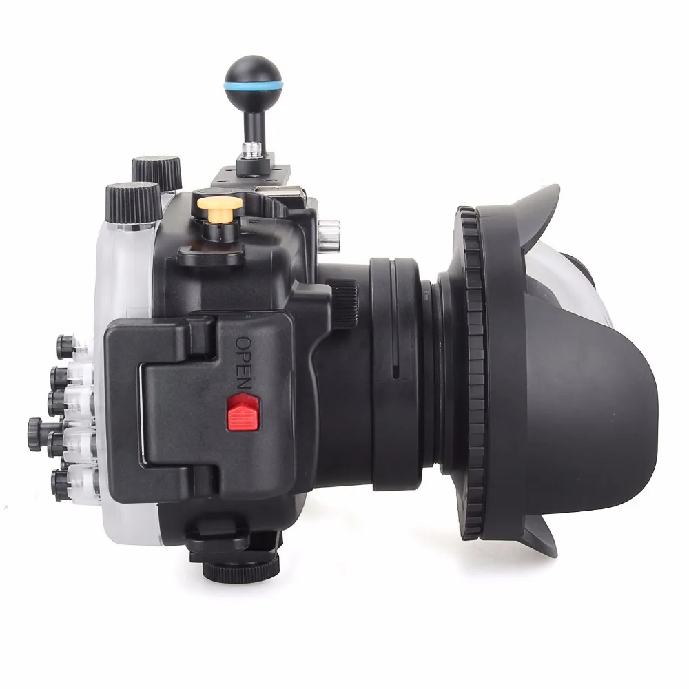 Корпус камеры Meikon 40 м/130 футов для подводного дайвинга чехол Canon G5X + 67 мм объектив