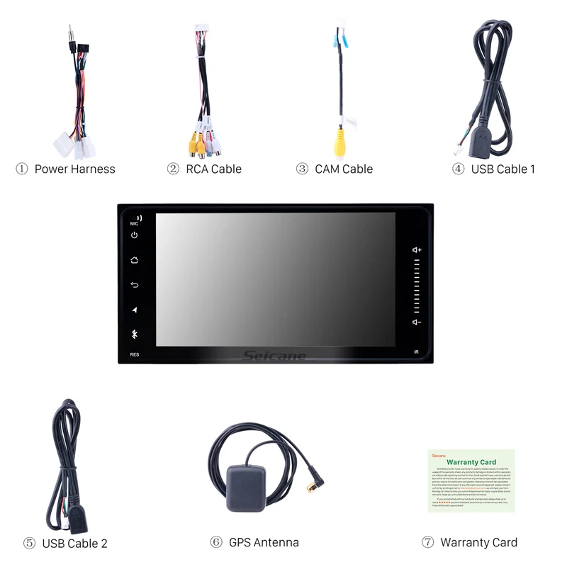 Автомобильный мультимедийный плеер Seicane 2DIN Android 8 1 7 дюймов gps для TOYOTA RAV4 2001 2008 /Camry