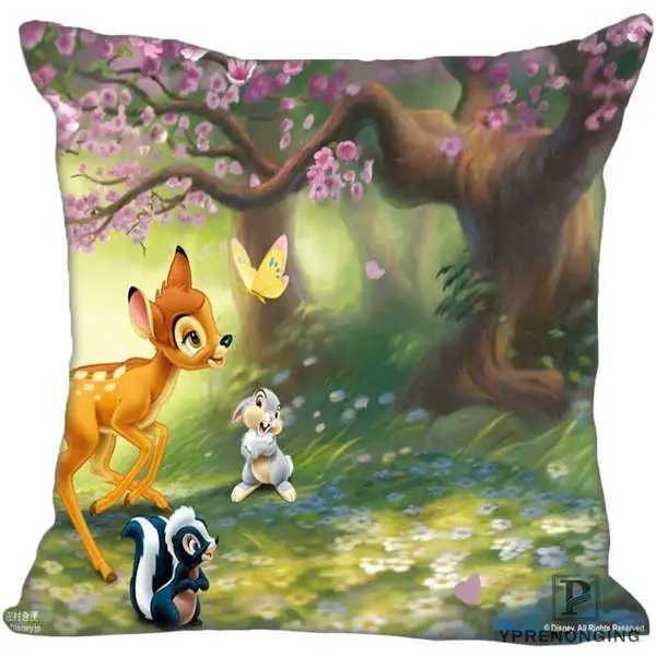 Square Pillowcases Декоративная Наволочка на заказ Бэмби и Фалин квадратная Наволочка на молнии лучший подарок 35X35,40x40,45x45 см(одна сторона) 180516-03 - Цвет: Square Pillowcases