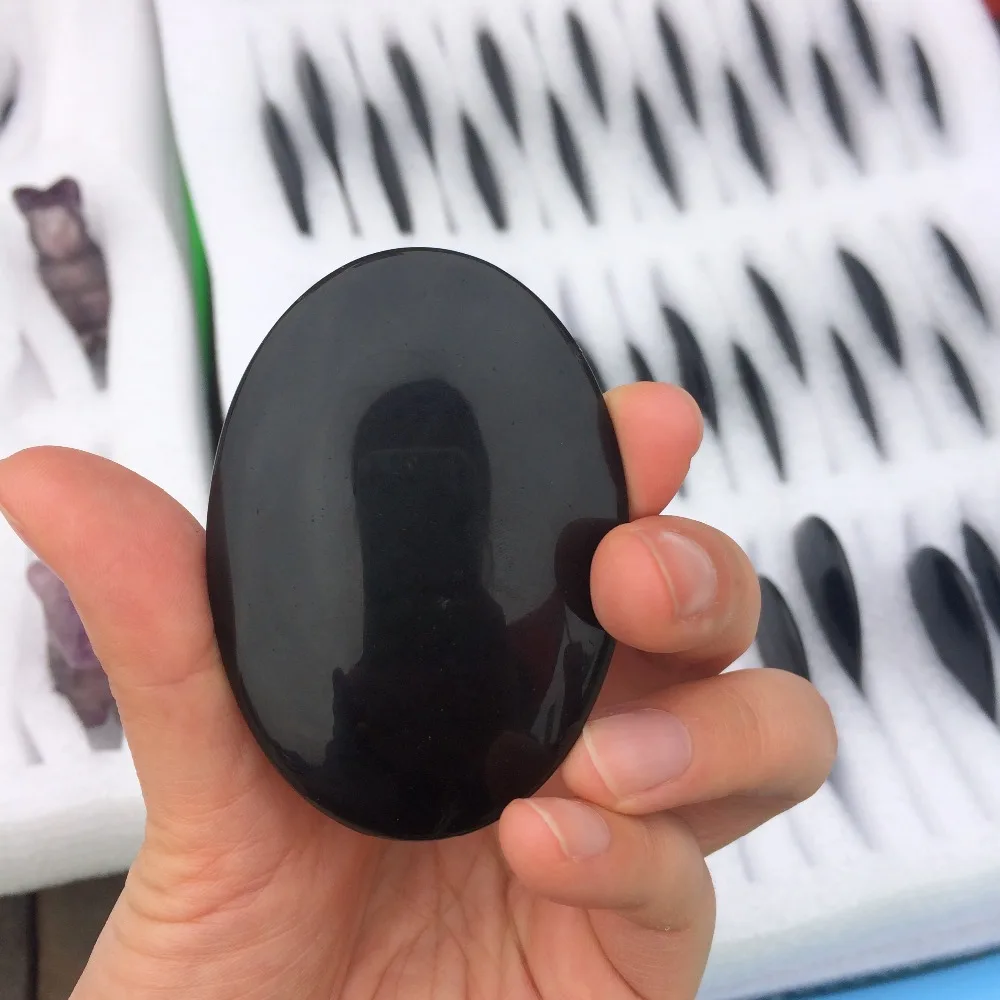 1 шт. натуральный черный обсидиан рейки целебная энергия кристалл как счастливый