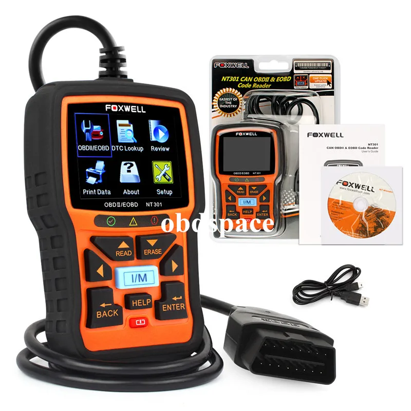 FOXWELL NT301 OBD диагностики OP COM Автосканер Автомобильное устройство чтения кода