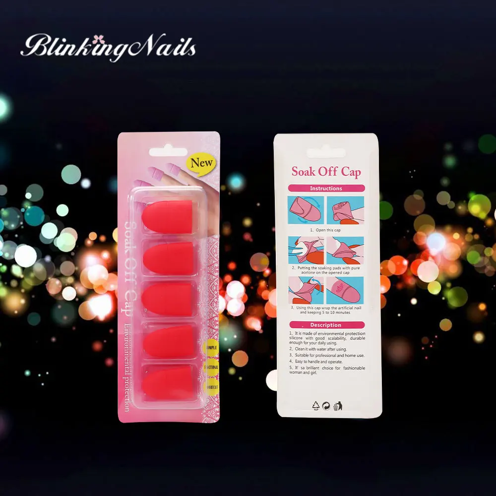 5 шт. средство для снятия УФ гель лака обертывания силиконовый замачиваемый