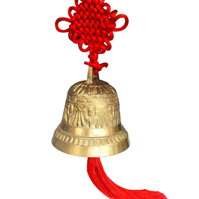 

Винтажный колокольчик Lucky Wind Chime фэн-шуй, китайские колокольчики с китайским узлом для удачи, изделия для дома, автомобиля