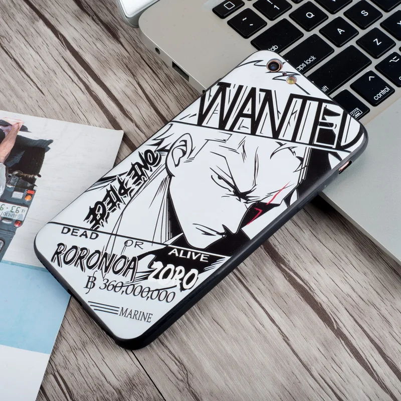 RoronoA zoro Роскошный Аниме Наруто Саске Какаши чехол для телефона для iPhone XS max XR X 8 7 Plus Мягкий ТПУ 3D силиконовый чехол для iPhone5 5S 6S Plus - Цвет: RoronoA zoro