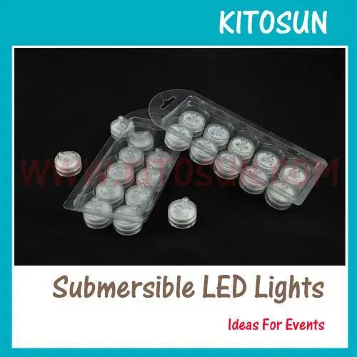 Factory Vendor 100pcs 11 Colors 2PCS CR2032 Battery Submersible LED lights