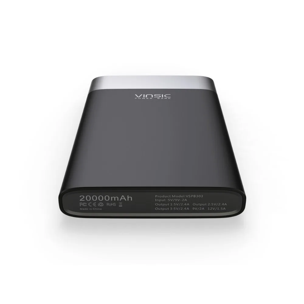 Vinsic 20000 мАч Зарядное устройство Quick Charge 3 0 QC3.0 Dual USB Type C Внешнее зарядное для Samsung
